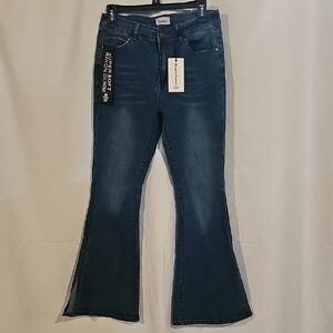 Bamboo Dark Blue Flare Jeans